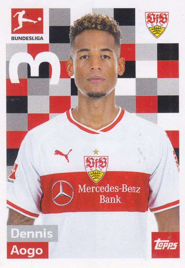 Dennis Aogo / VFB Stuttgart / Topps Bundesliga 2018 / Basis Bild / Nr.250