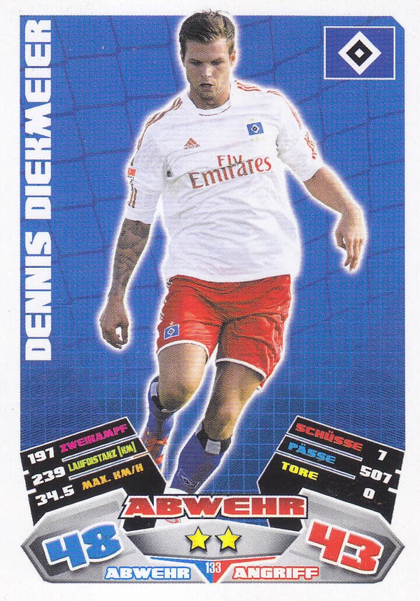 Dennis Diekmeier / Hamburger SV / Topps Match Attax 2012 / Basis Karte / Nr.133