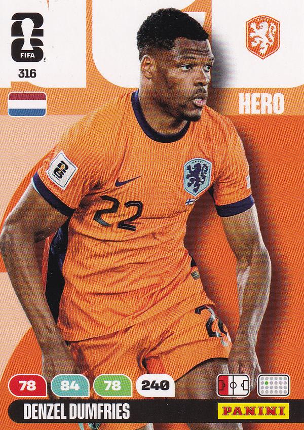 Denzel Dumfries - Holland - Panini WM 2026 - Hero - Nr. 316
