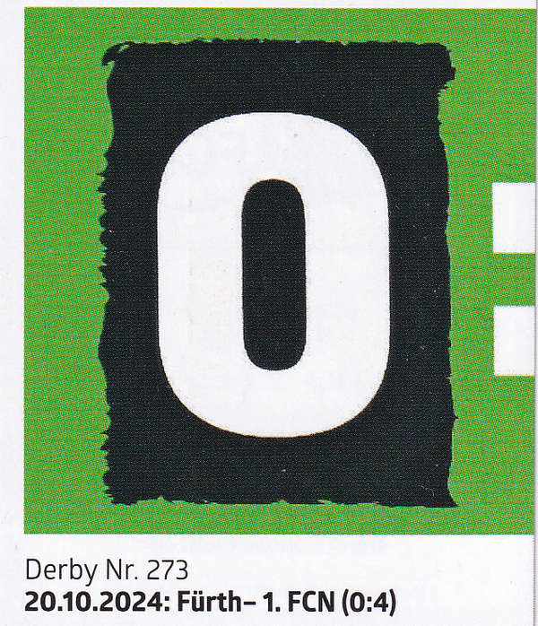 Derby 273 - 20.10.2024 Fürth 1.FCN - Panini 125 Jahre 1.FC Nürnberg - Nr. 255