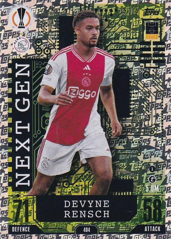 Devyne Rensch / Ajax Amsterdam / Topps Champions League 2023 / Next Gen / Nr. 404