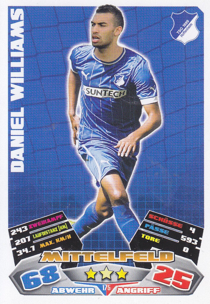 Daniel Williams - TSG Hoffenheim - Topps Match Attax 2012 - Basis Karte - Nr.175