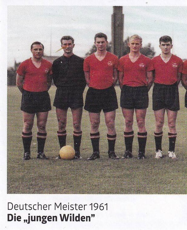 Die jungen Wilden / Panini 125 Jahre 1.FC Nürnberg / Deutscher Meister 1961 / Nr. 114