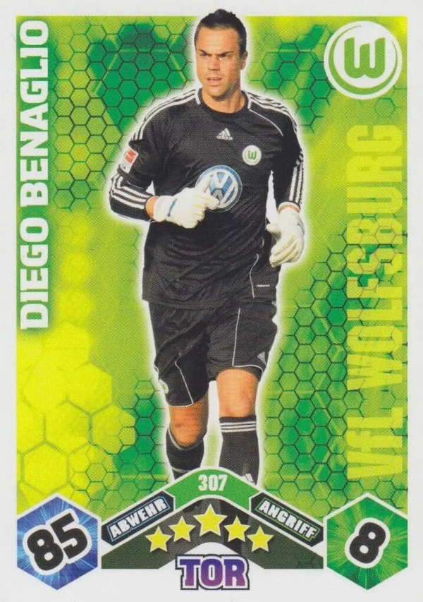 Diego Benaglio / VFL Wolfsburg / Topps Match Attax 2010 / Basis Karte / Nr. 307