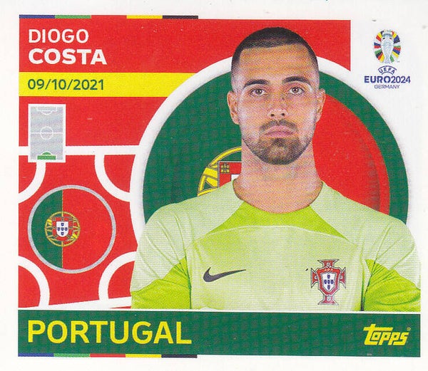 Diogo Costa / Portugal / Topps EM 2024 / Basis Bild / Nr. POR 4