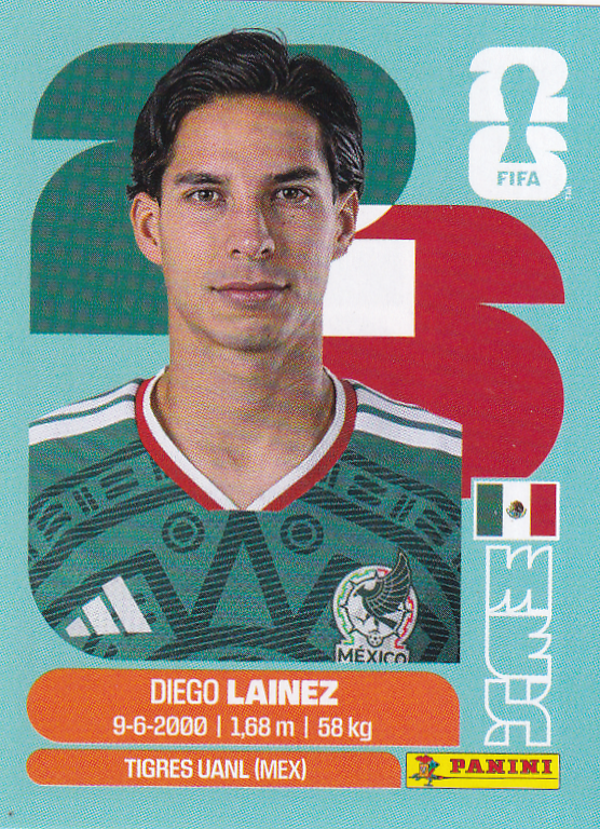 Diego Lainez - Mexico - Panini WM 2026 - Basis Bild - MEX8