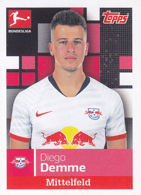 Diego Demme / RB Leipzig / Topps Bundesliga 2019 / Basis Bild / Nr. 162