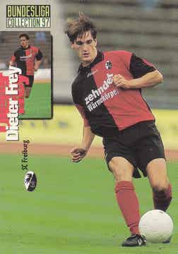 Dieter Frey / SC Freiburg / Panini Bundesliga 1997 / Basis Karte / Nr. 128