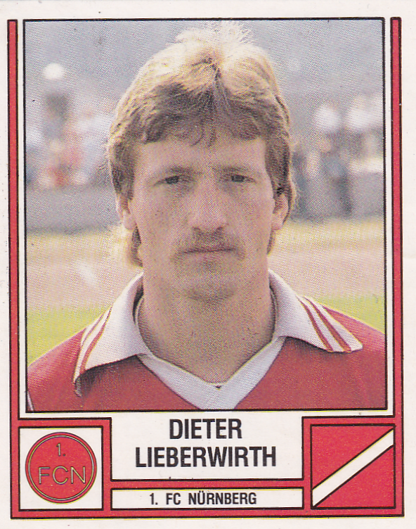 Dieter Lieberwirth - 1.FC Nürnberg - Panini Bundesliga 1982 - Basis Bild - Nr. 320