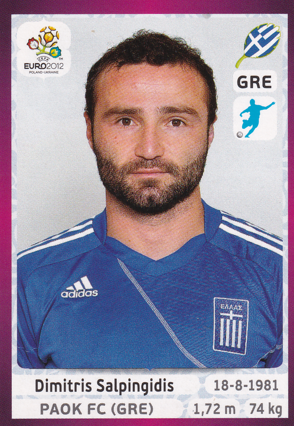 Dimitris Salpingidis - Griechenland - Panini EM 2012 - Basis Bild - Nr. 101