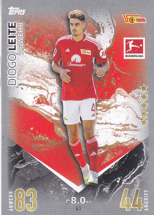 Diogo Leite / 1.FC Union Berlin / Topps Match Attax 2023 / Basis Karte / Nr.41