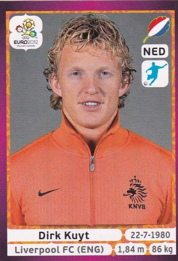 Dirk Kuyt / Holland / Panini EM 2012 / Basis Bild / Nr. 188