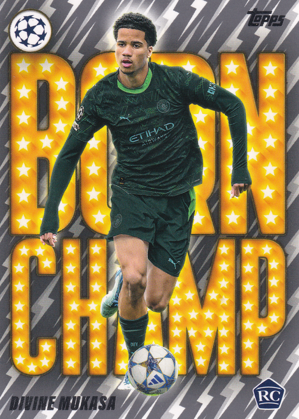 Divine Mukasa - Manchester City - Topps Champions Uefa Club Compentition 2025 - Born Champ - BC-2