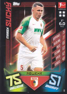 Marek Suchy / FC Augsburg / Topps Match Attax 2019 / Basis Karte Nr. 16