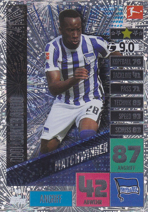 Dodi Lukebakio / Hertha BSC Berlin / Topps Match Attax 2020 / Matchwinner / Nr. 45