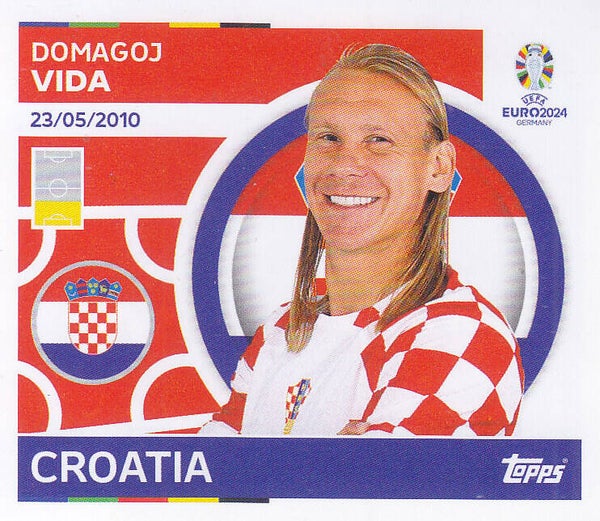 Domagoj Vida / Kroatien / Topps EM 2024 / Basis Bild / Nr. CRO 10