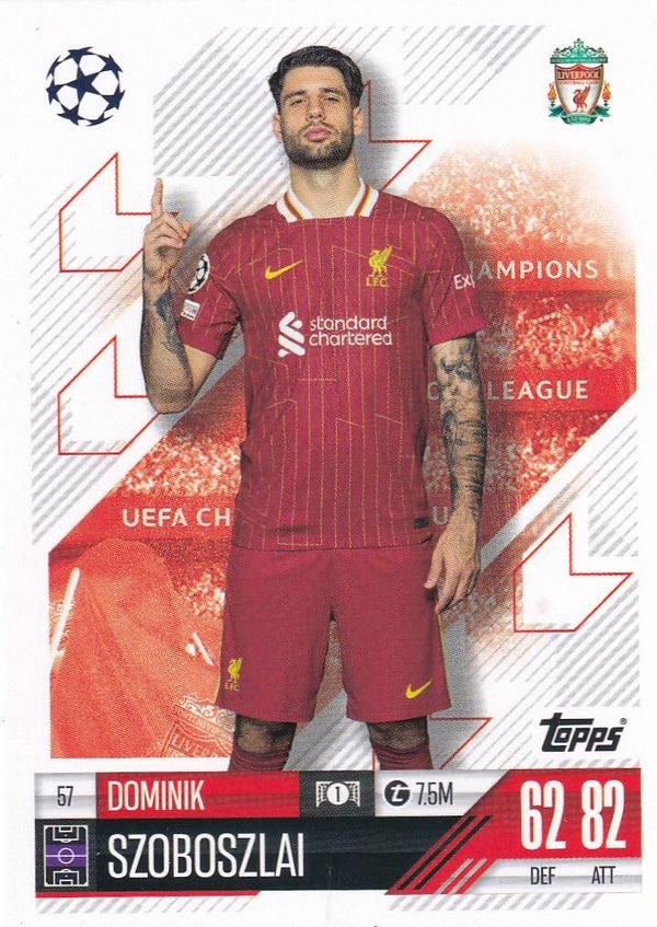 Dominik Szoboszlai - FC Liverpool - Topps Champions League 2024 - Basis Karte - Nr. 57