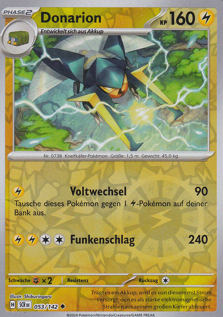 Donarion - Pokemon Serie Stellarkrone 2024 - Phase 2 - Holo - Nr. 053/142
