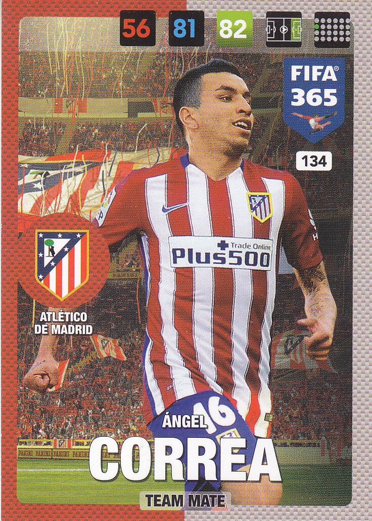 Angel Correa / Atletico Madrid / Panini Fifa 365 Jahr 2017 / Team Mate / Nr. 134