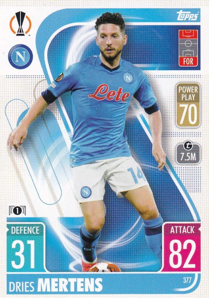 Dries Mertens - SSC Neapel - Topps Champions League 2021 - Basis Karte - Nr. 377