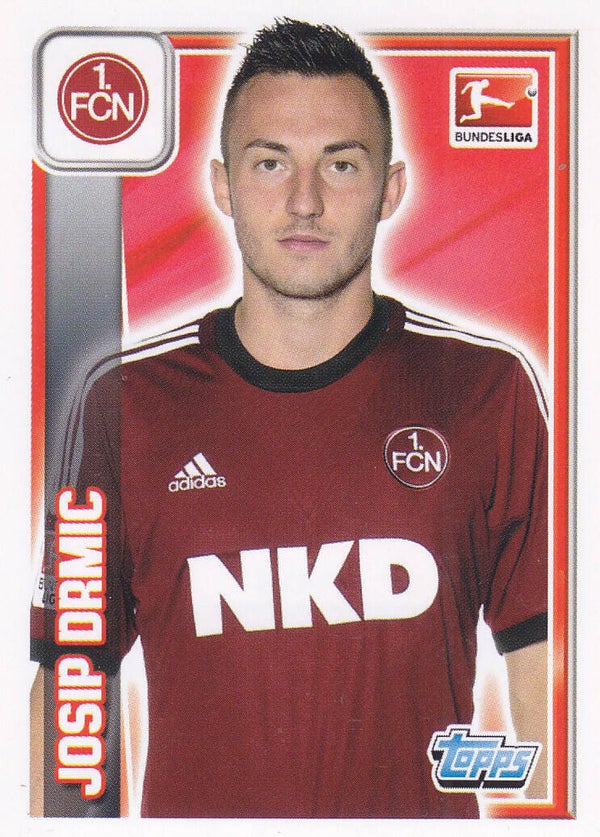 Josip Drmic / 1.FC Nürnberg / Topps Bundesliga 2013 / Basis Bild / Nr. 225