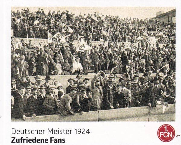Deutscher Meister 1924 / Panini 125 Jahre 1.FC Nürnberg / Zufriedene Fans / Nr. 89