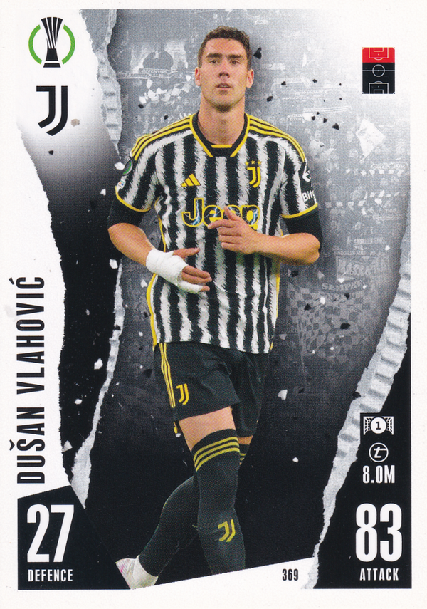 Dusan Vlahovic - Juventus Turin - Topps Champions League 2023 - Basis Karte - Nr.369