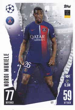 Nordi Mukiele / Paris Saint Germain / Topps Champions League 2023 / Basis Karte / Nr.177