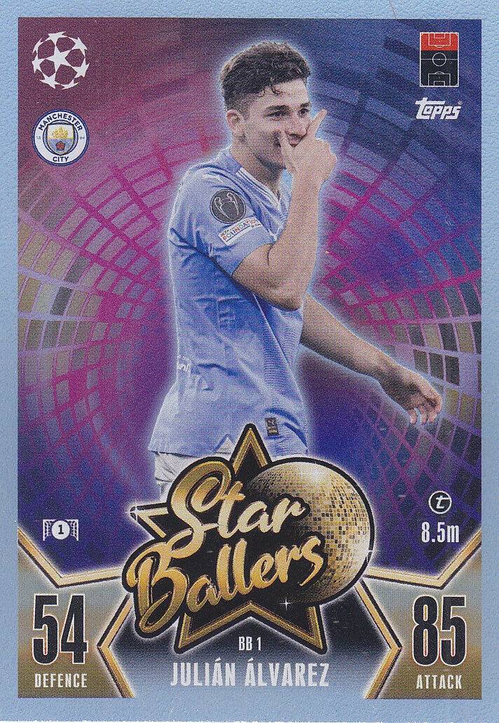 Julian Alvarez / Manchester City / Topps Champions League 2023 / Star Ballers / Nr.BB1