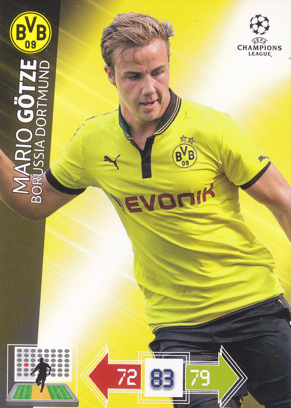 Mario Götze / Borussia Dortmund / Panini Champions League 2012 / Basis Karte / Nr.79