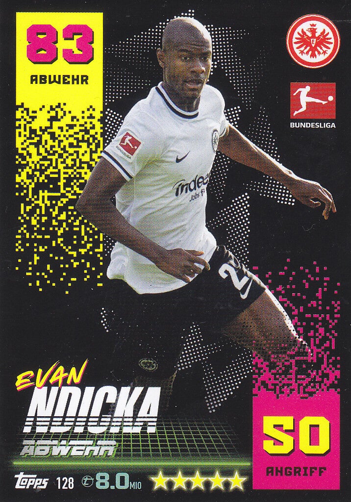 Evan Ndicka Eintracht Frankfurt Basis Karte Nr.128