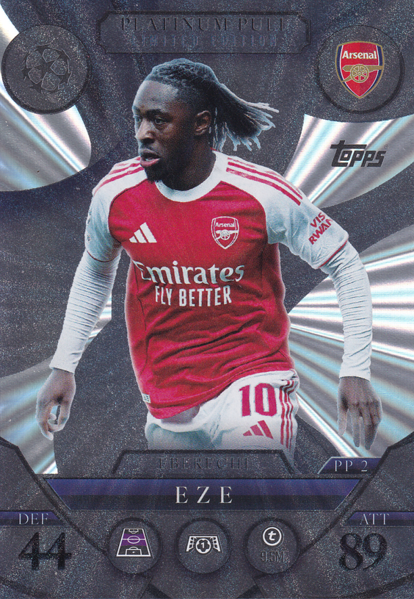 Eberechi Eze - Arsenal London - Panini Champions League Extra 2025 - Limited Platinum Pull - Nr.PP2