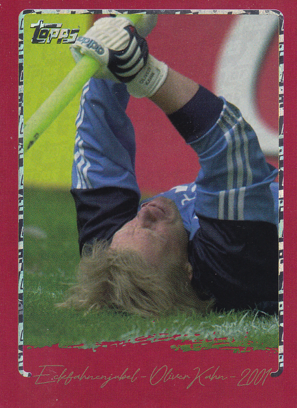Eckfahnenjubel Oliver Kahn 2001 - Topps 125 Jahre FCB - Basis Bild - Nr. 9