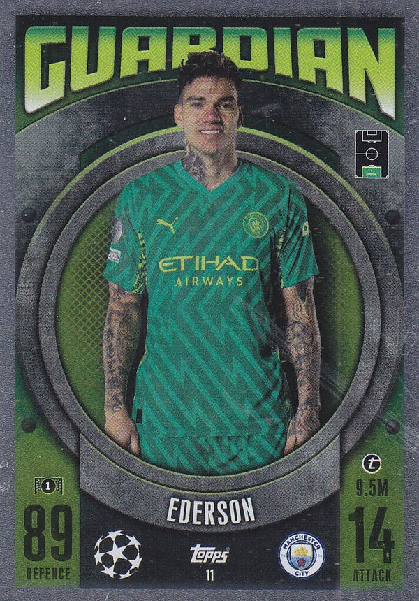 Ederson / Manchester City / Topps Champions League 2023 / Guardian Karte / Nr. 11