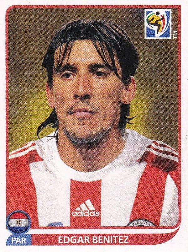 Edgar Benitez / Paraquay / Panini WM 2010 / Basis Bild / Nr. 446
