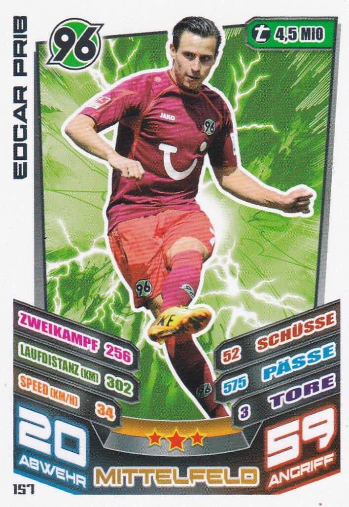 Edgar Prib - Hannover 96 - Topps Bundesliga 2013 - Basis Karte - Nr. 157