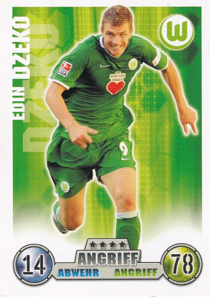 Edin Dzeko / VFL Wolfsburg / Topps Match Attax 2008 / Basis Karte / Nr. 321