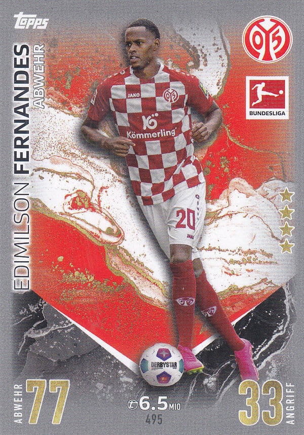 Edimilson Fernandes / 1.FSV Mainz 05 / Topps Match Attax Extra 2023 / Basis Karte / Nr. 495