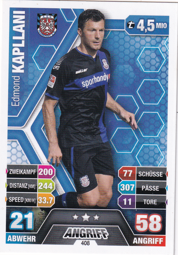Edmond Kapllani - FSV Frankfurt - Topps Match Attax 2014 - Basis Karte - Nr. 408