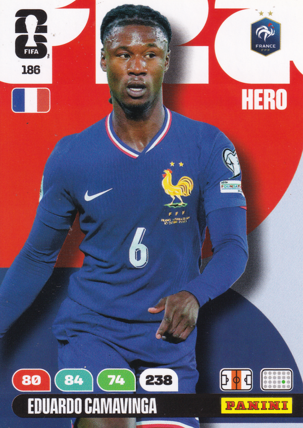Eduardo Camavinga - Frankreich - Panini WM 2026 - Hero - Nr. 186