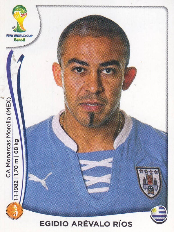 Egidio Arevalo Rios / Uruquay / Panini WM 2014 / Basis Bild / Nr. 269