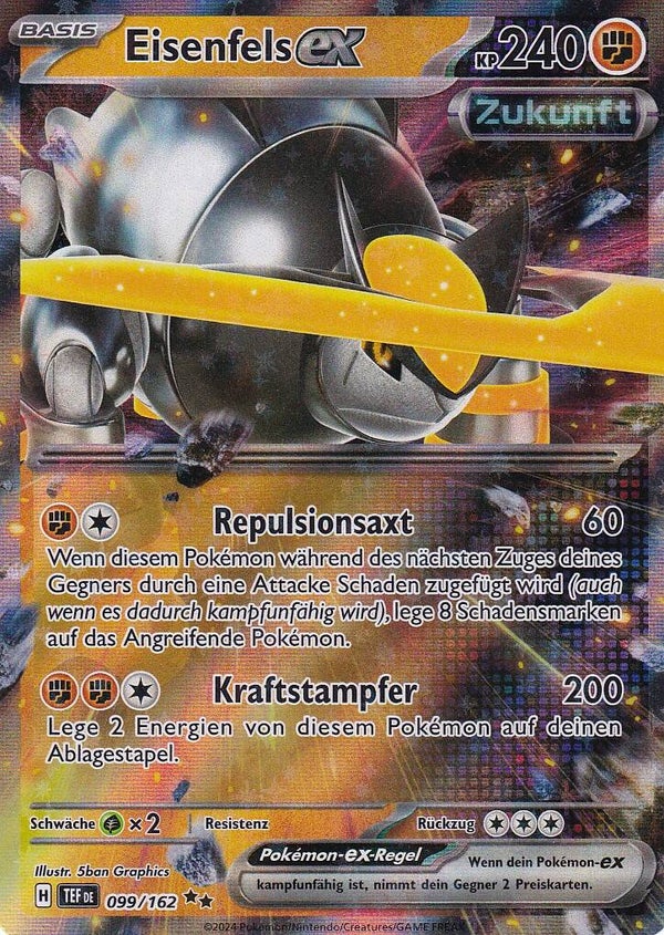 Eisenfels-ex / Pokemon / Gewalten der Zeit /  Glitzerkarte / Nr. 099/162