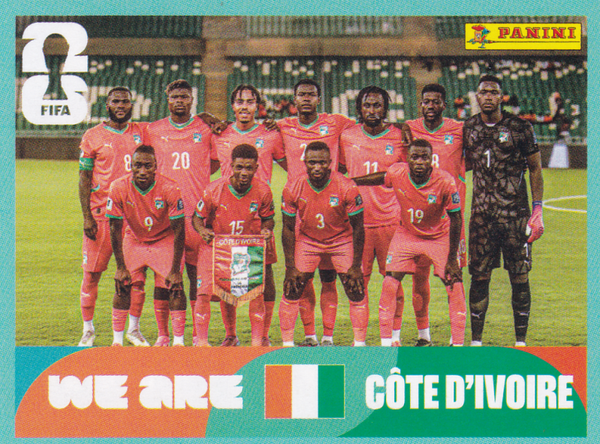 Elfenbeinküste - Panini WM 2026 - Team Foto - Mannschaftsbild - CIV13