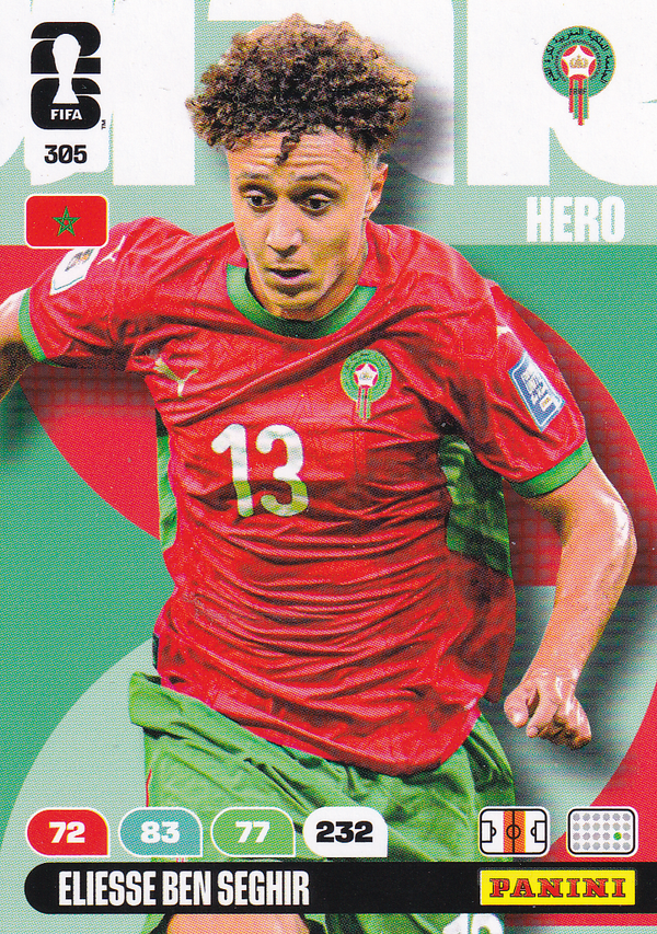 Eliesse Ben Seghir - Marokko - Panini WM 2026 - Hero - Nr. 305