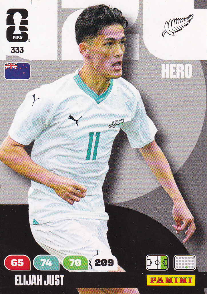 Elijah Just - Neuseeland - Panini WM 2026 - Hero - Nr. 333