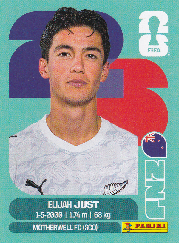 Elijah Just - Neuseeland - Panini WM 2026 - Basis Bild - NZL18