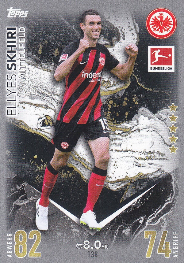 Ellyes Skhiri / Eintracht Frankfurt / Topps Match Attax 2023 / Basis Karte / Nr.138