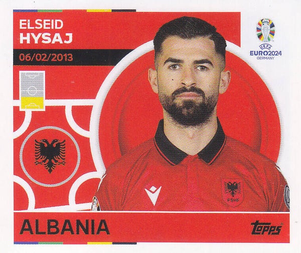 Elseid Hysaj / Albanien / Topps EM 2024 / Basis Bild / Nr. ALB 7