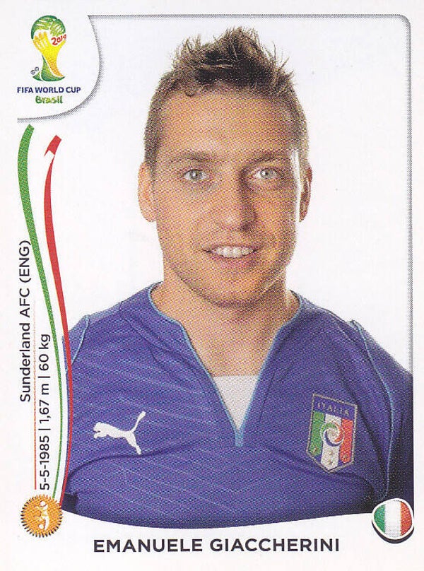 Emanuele Giaccherini / Italien / Panini WM 2014 / Basis Bild / Nr. 330