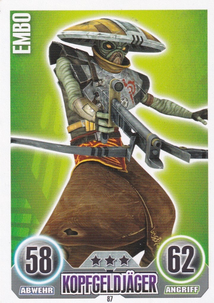 Embo / Topps Star Wars Force Attax 2010 / Kopfgeldjäger / Söldner / Nr. FA 87